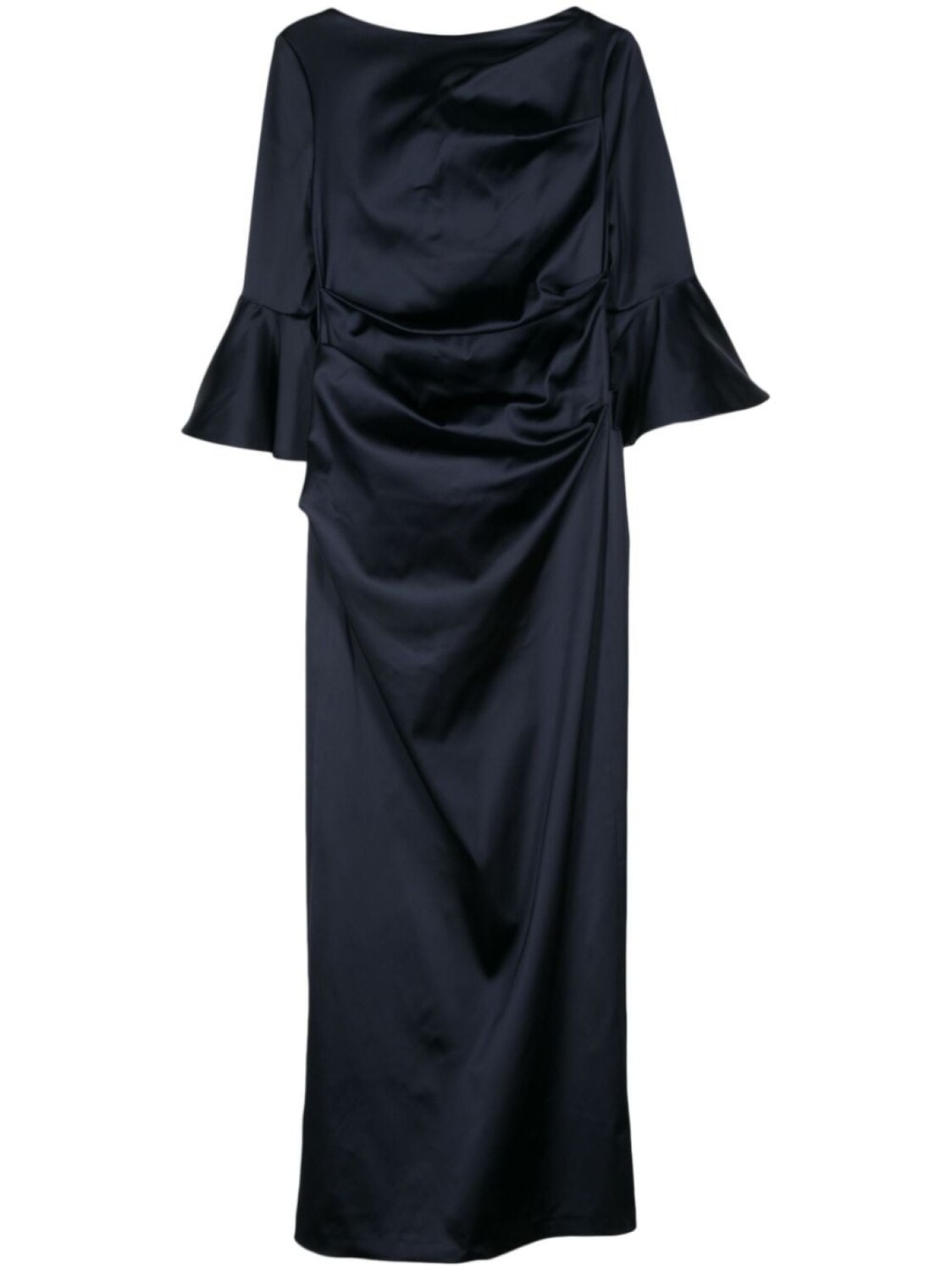 Talbot Runhof атласное платье со сборками, синий
Talbot Runhof атласное платье со сборками, синий