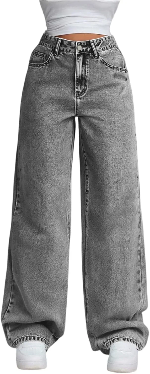 Брюки-джинсы Baggy Wide Leg для женщин Casual Low Rise Pull on Bootcut Trendy Patchwork Stretch Denim с карманами
Брюки-джинсы Baggy Wide Leg для женщин Casual Low Rise Pull on Bootcut Trendy Patchwork Stretch Denim с карманами