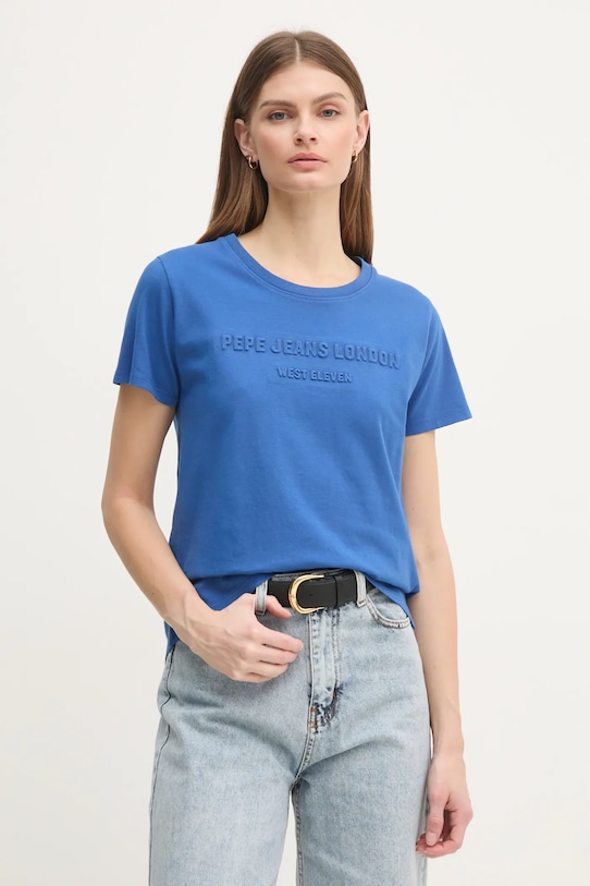 Футболка хлопковая LORETTA Pepe Jeans, синий 
Футболка хлопковая LORETTA Pepe Jeans, синий