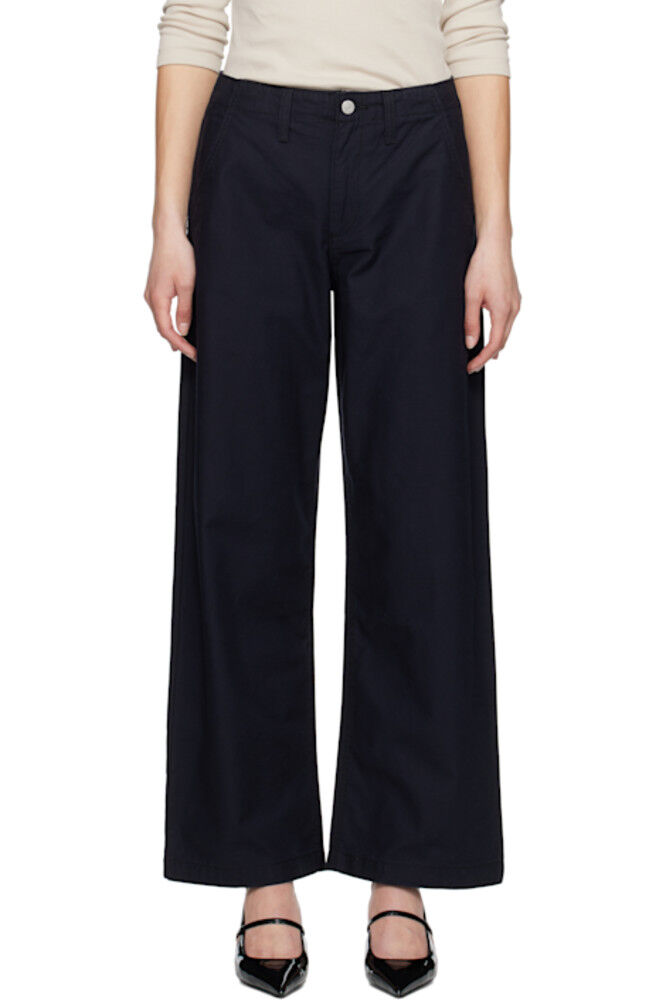 Прямые брюки темно-синего цвета в стиле 90-х Levi's
Прямые брюки темно-синего цвета в стиле 90-х Levi's