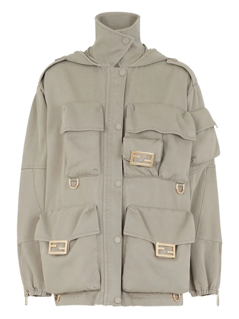 Куртка с логотипом и множеством карманов FENDI, нейтральный
Куртка с логотипом и множеством карманов FENDI, нейтральный