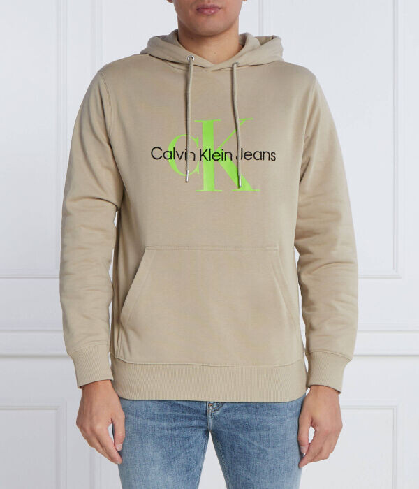 Толстовка Calvin Klein Jeans Regular Fit, бежевый / салатовый 
Толстовка Calvin Klein Jeans Regular Fit, бежевый / салатовый