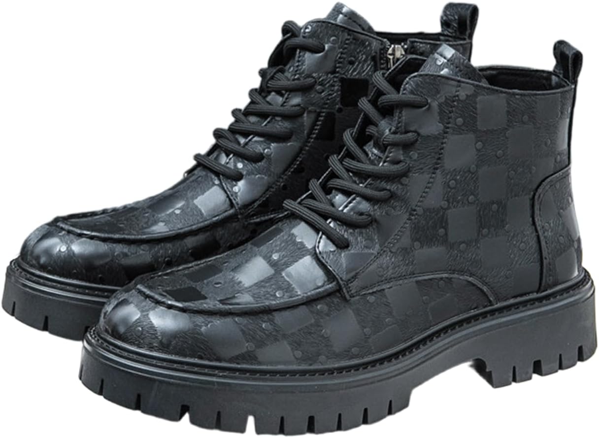 Мужские кожаные ботинки на высокой платформе с принтом, шнуровкой, классические ретро-ботинки Чакка с боковой молнией, круглым носком, массивной подошвой, на толстом каблуке, мотоциклетного типа, для повседневной ходьбы и вождения Nbzkbng, черны...
Мужские кожаные ботинки на высокой платформе с принтом, шнуровкой, классические ретро-ботинки Чакка с боковой молнией, круглым носком, массивной подошвой, на толстом каблуке, мотоциклетного типа, для повседневной ходьбы и вождения Nbzkbng, черны...