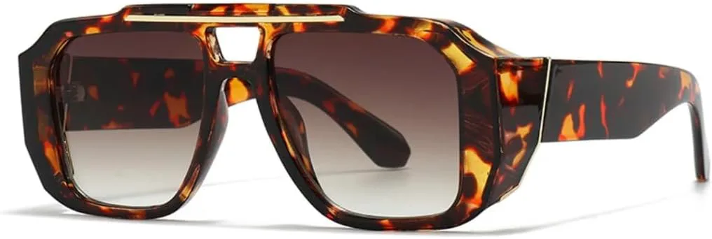 Винтажные солнцезащитные очки с двойной перемычкой, квадратной формы, женские, модные градиентные, защита от УФ-излучения UV400, мужские TVTBBVV, Leopard Tea Gradient
Винтажные солнцезащитные очки с двойной перемычкой, квадратной формы, женские, модные градиентные, защита от УФ-излучения UV400, мужские TVTBBVV, Leopard Tea Gradient