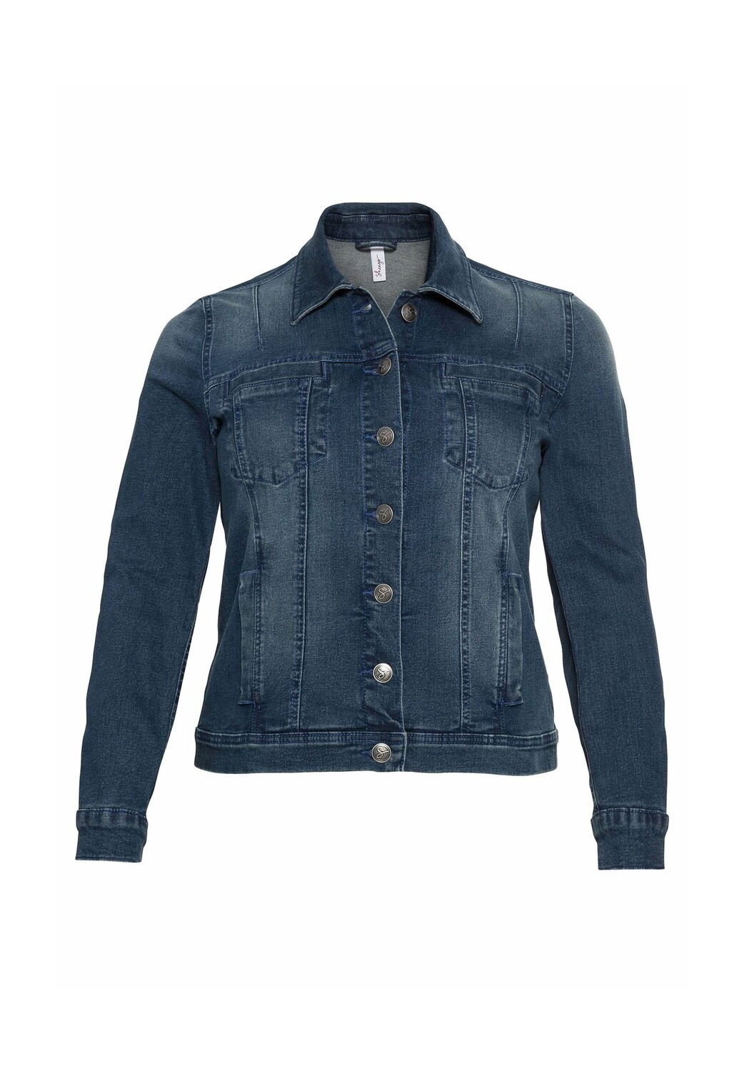 Джинсовая куртка модного короткого фасона sheego, цвет Blue Denim
Джинсовая куртка модного короткого фасона sheego, цвет Blue Denim