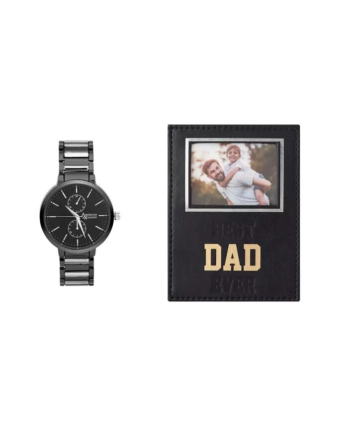 Мужские аналоговые часы с двухцветным металлическим сплавом, браслет 42 мм, подарочный набор American Exchange
Мужские аналоговые часы с двухцветным металлическим сплавом, браслет 42 мм, подарочный набор American Exchange