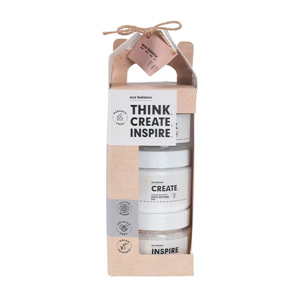 Набор для ванной комнаты Think Create Inspire Body Set Eco Balance, 1 UD
Набор для ванной комнаты Think Create Inspire Body Set Eco Balance, 1 UD