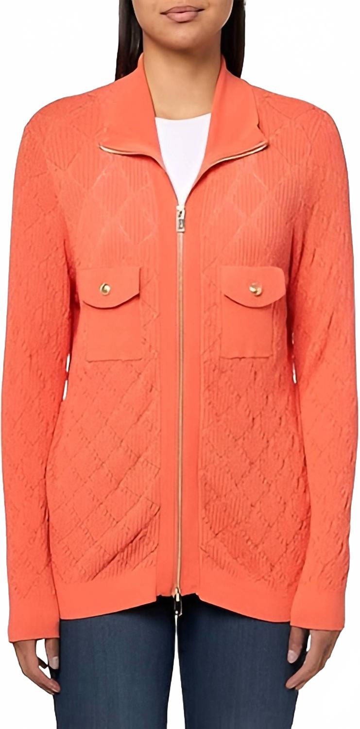 Кардиган с длинными рукавами и застежкой-молнией, коралловый цвет Multiples, коралловый
Кардиган с длинными рукавами и застежкой-молнией, коралловый цвет Multiples, коралловый