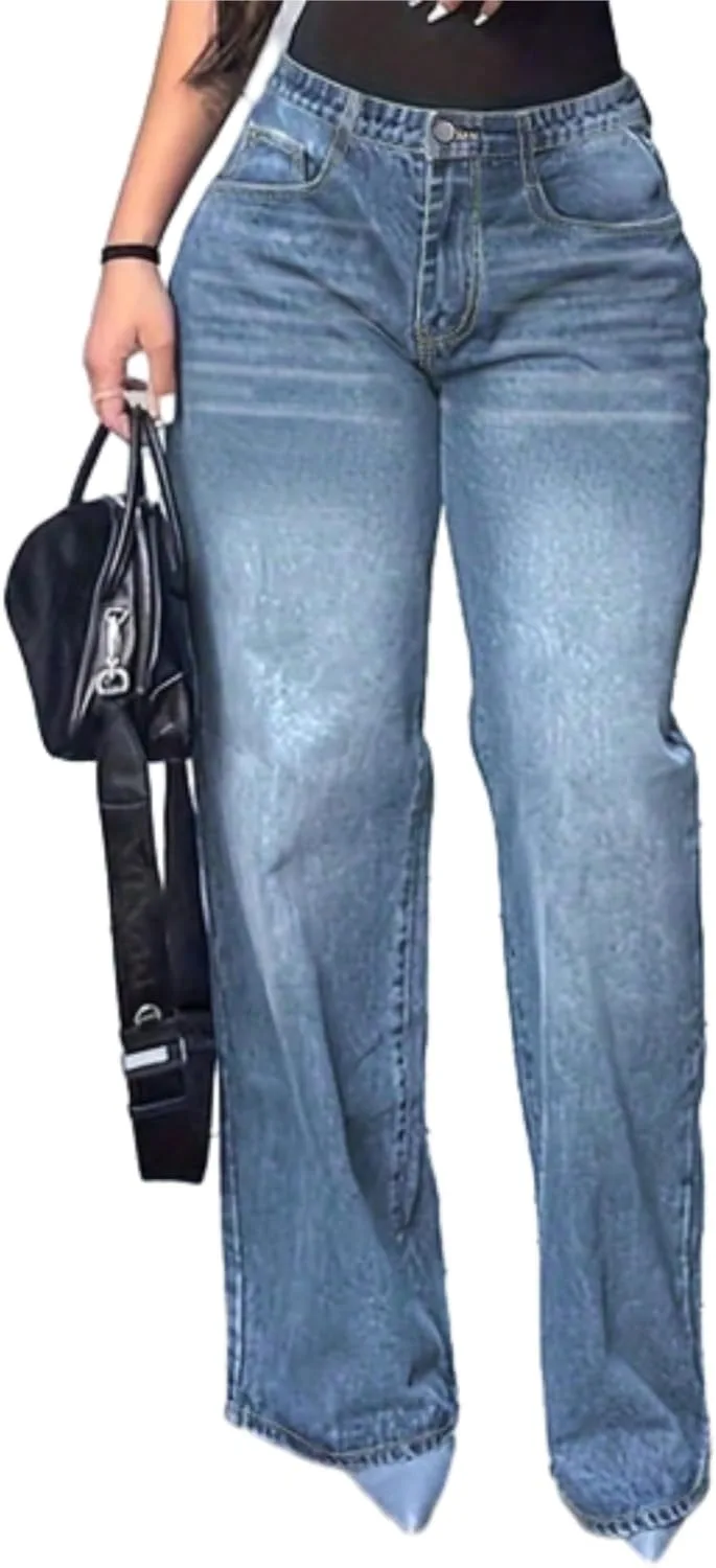 Джинсы High Rise Straight Leg для женщин с эффектом подтяжки ягодиц WGXWGX
Джинсы High Rise Straight Leg для женщин с эффектом подтяжки ягодиц WGXWGX