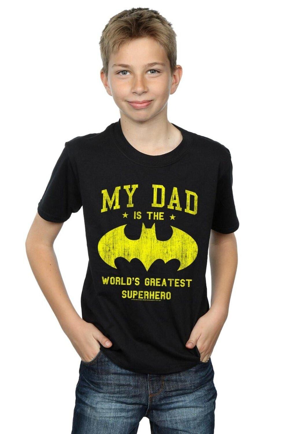 Футболка «Бэтмен, мой папа — супергерой» DC Comics, черный
Футболка «Бэтмен, мой папа — супергерой» DC Comics, черный