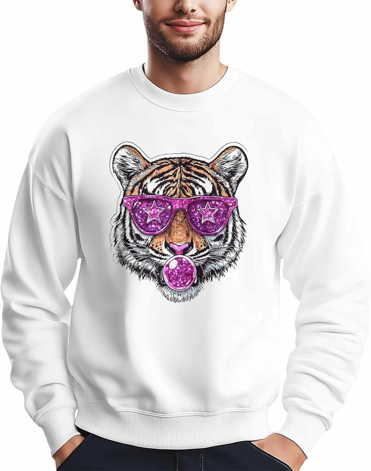 Мужской свитшот с принтом тигра в фиолетовых очках, Crewneck, Long Sleeve Winvebermior
Мужской свитшот с принтом тигра в фиолетовых очках, Crewneck, Long Sleeve Winvebermior