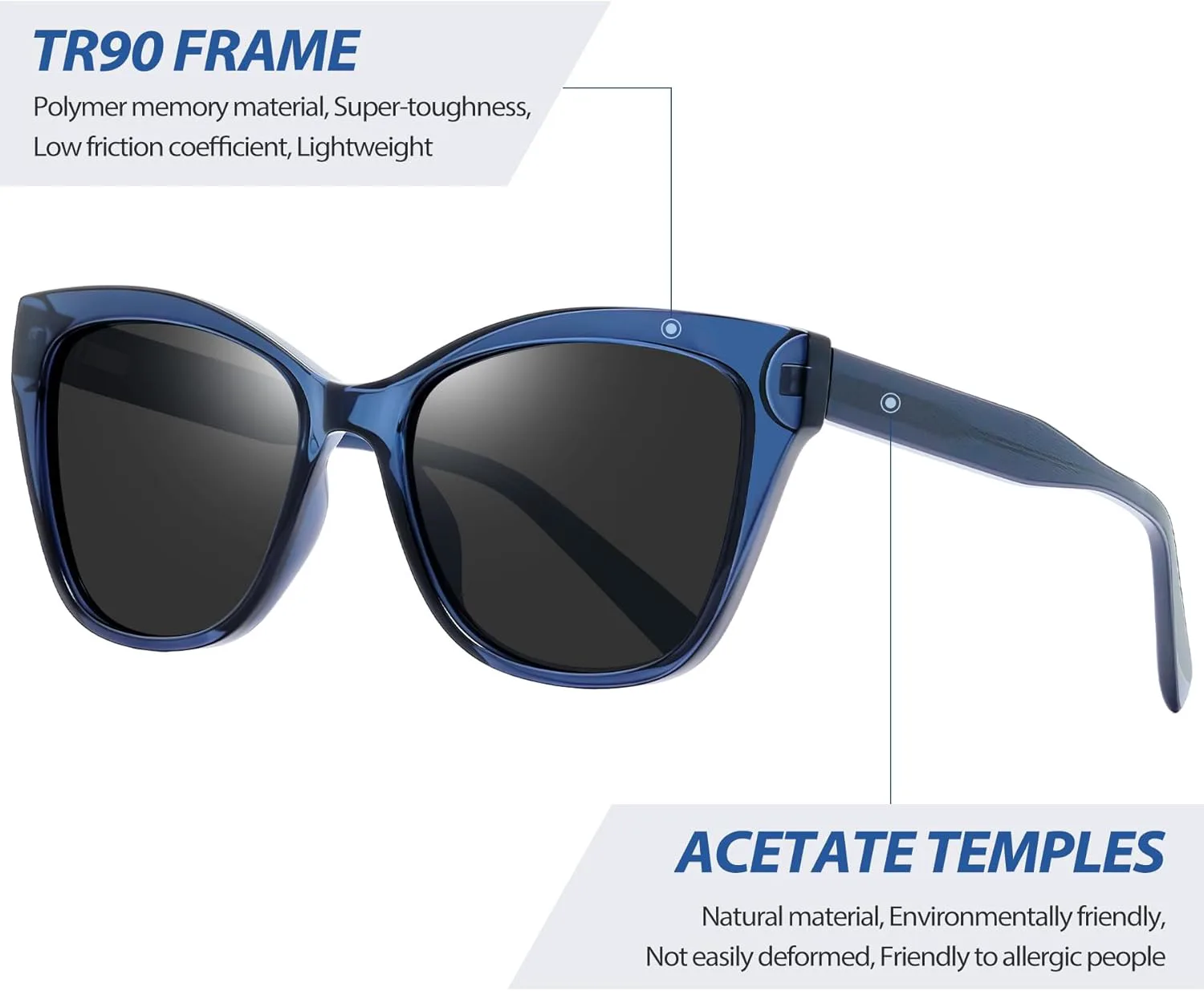 Женские солнцезащитные очки Joopin Oversized Cateye с эффектом «кошачьего глаза», модные солнцезащитные очки с защитой от УФ-излучения, Tinted Blue Black
Женские солнцезащитные очки Joopin Oversized Cateye с эффектом «кошачьего глаза», модные солнцезащитные очки с защитой от УФ-излучения, Tinted Blue Black