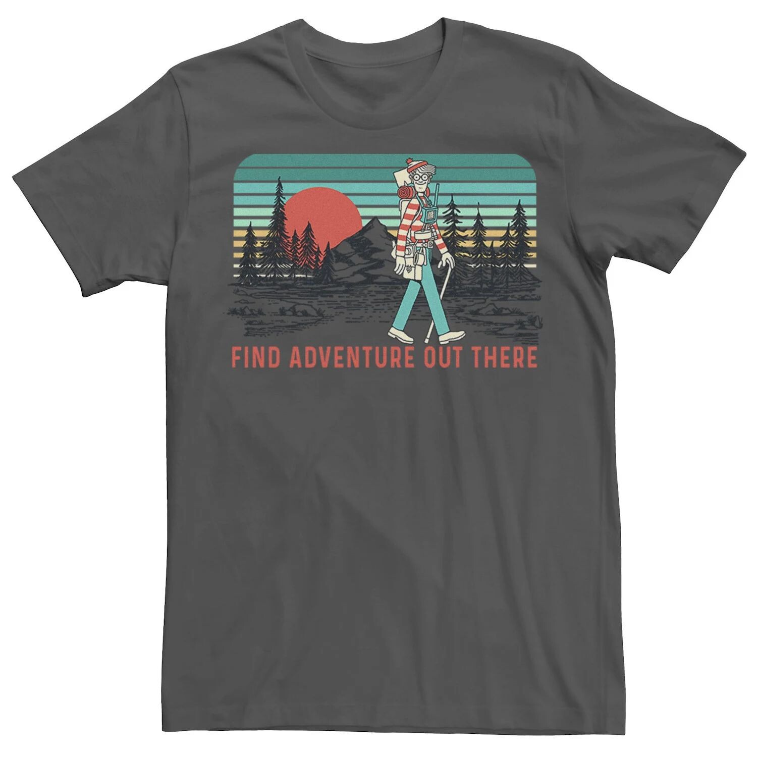 Мужская футболка Where's Waldo Find Adventure Out There Licensed Character 
Мужская футболка Where's Waldo Find Adventure Out There Licensed Character