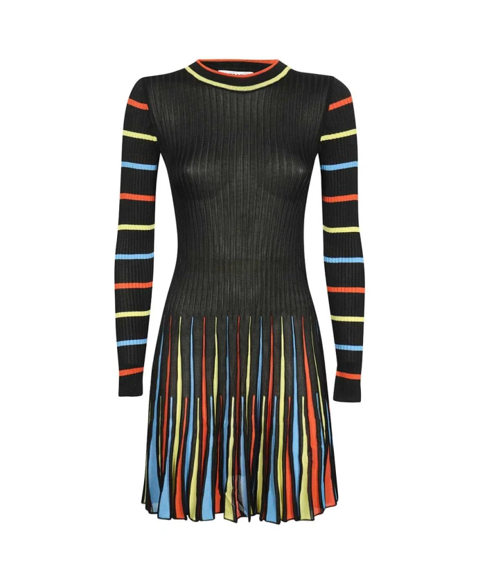 Платье из вискозы в рубчик Msgm, черный
Платье из вискозы в рубчик Msgm, черный