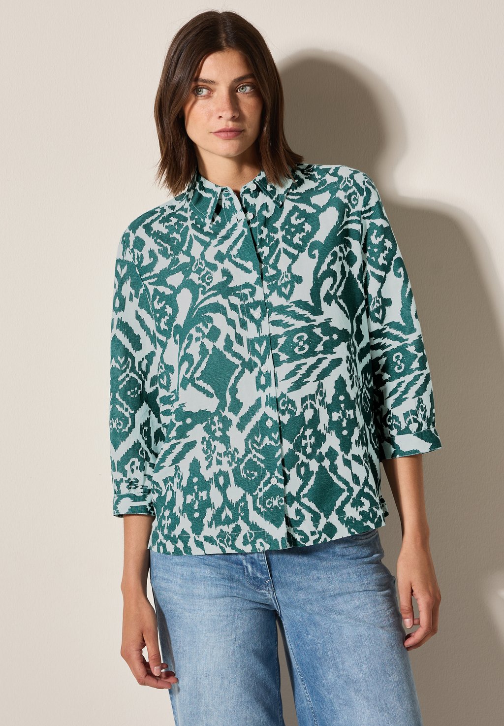 Блузка на пуговицах Cecil, зеленый
Блузка на пуговицах Cecil, зеленый