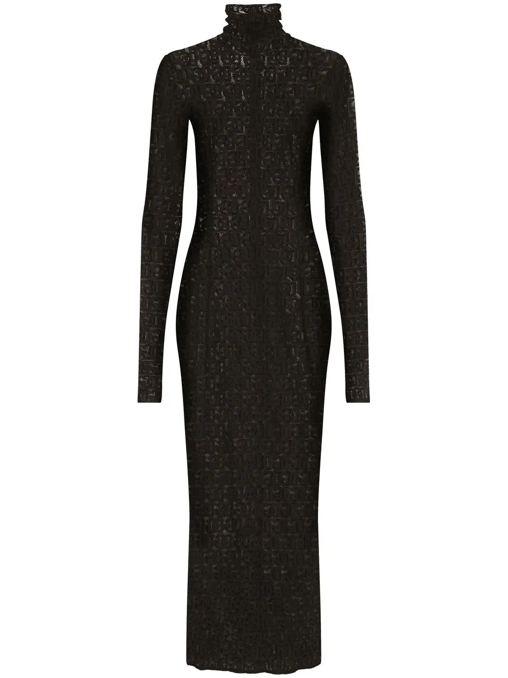 Платье миди из тюля с логотипом DG DOLCE & GABBANA, черный 
Платье миди из тюля с логотипом DG DOLCE & GABBANA, черный