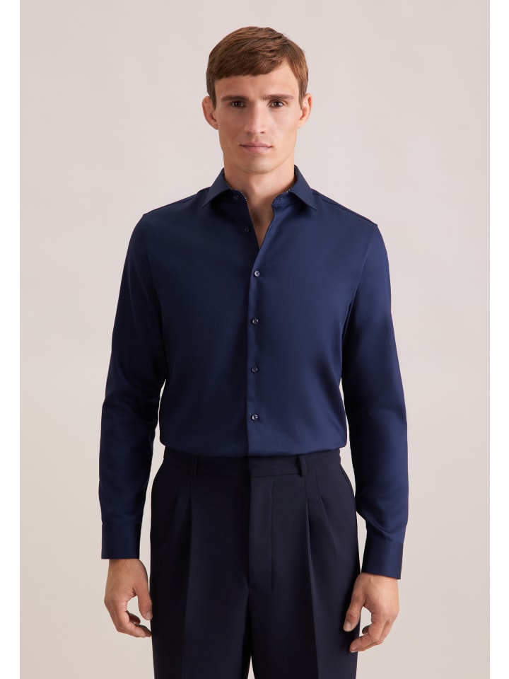 Рубашка делового кроя темно-синего цвета Seidensticker
Рубашка делового кроя темно-синего цвета Seidensticker