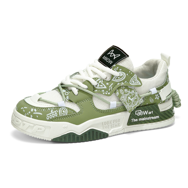 MIIOW Антискользящие износостойкие низкие скейтерские кроссовки мужские бело-зеленые, цвет White Green
MIIOW Антискользящие износостойкие низкие скейтерские кроссовки мужские бело-зеленые, цвет White Green