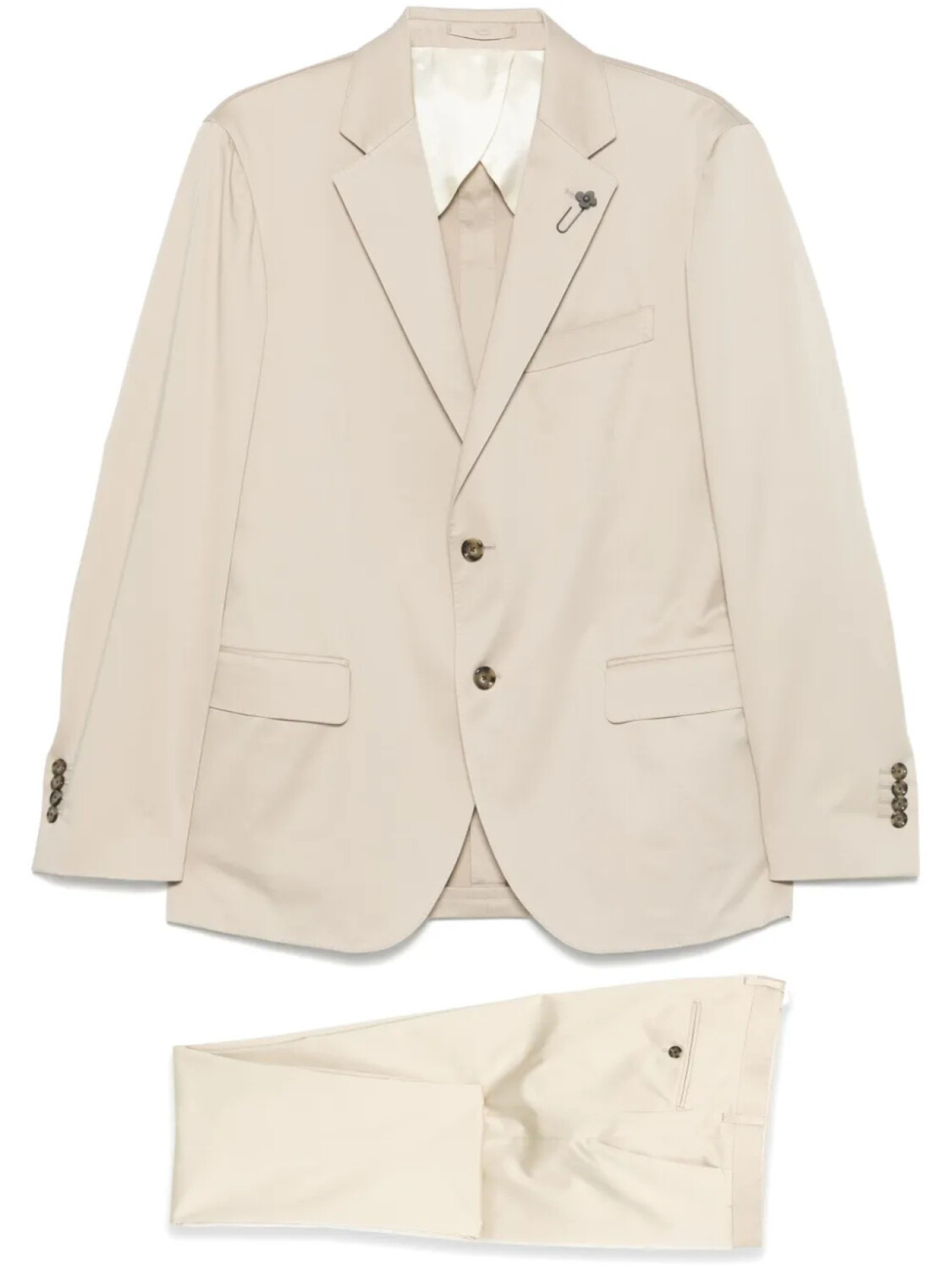 Однобортный костюм Lardini, нейтральный
Однобортный костюм Lardini, нейтральный