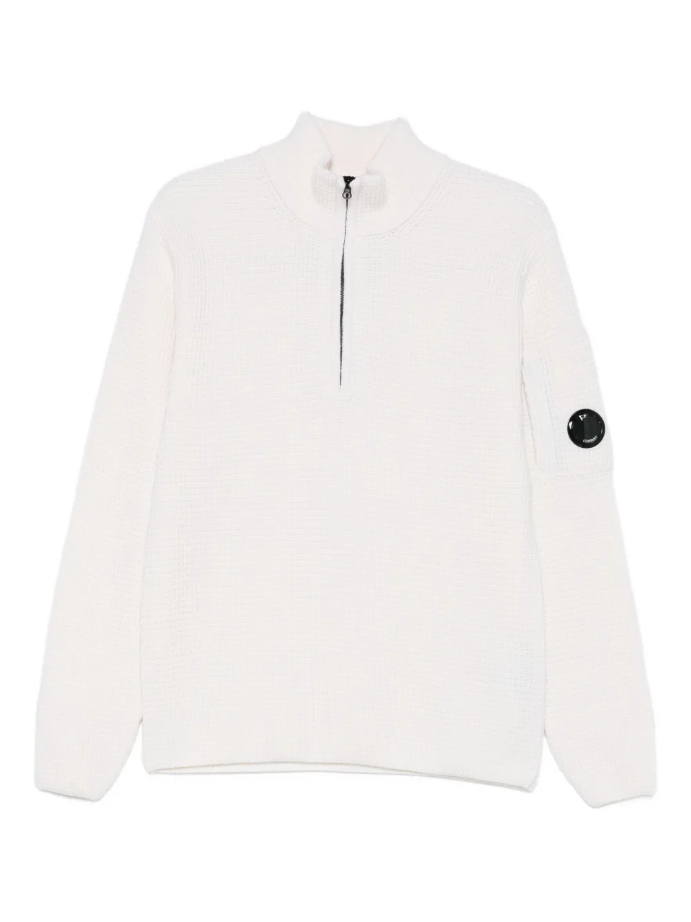 Свитер с нашивками на молнии C.P. Company, белый
Свитер с нашивками на молнии C.P. Company, белый