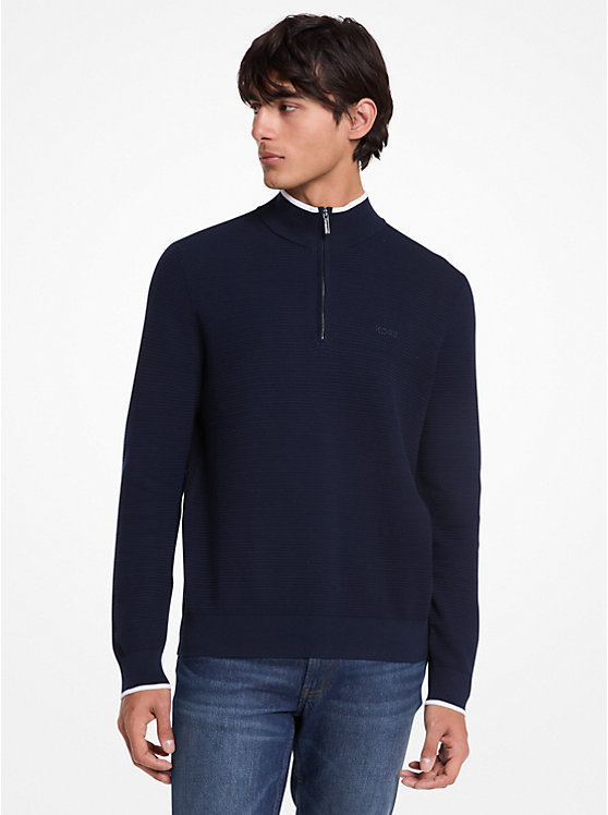 Хлопковый свитер с застежкой-молнией на четверть. Michael Kors, черный
Хлопковый свитер с застежкой-молнией на четверть. Michael Kors, черный