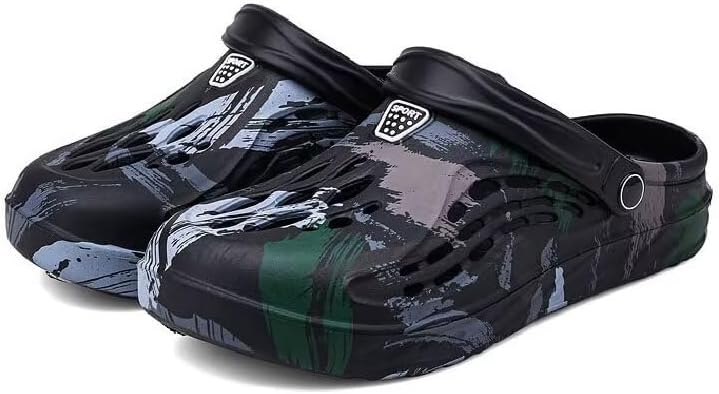 Мужские нескользящие шлепанцы с камуфляжным принтом для прогулок летом, пляжа, спорта и ванной Zonkacen, черный
Мужские нескользящие шлепанцы с камуфляжным принтом для прогулок летом, пляжа, спорта и ванной Zonkacen, черный