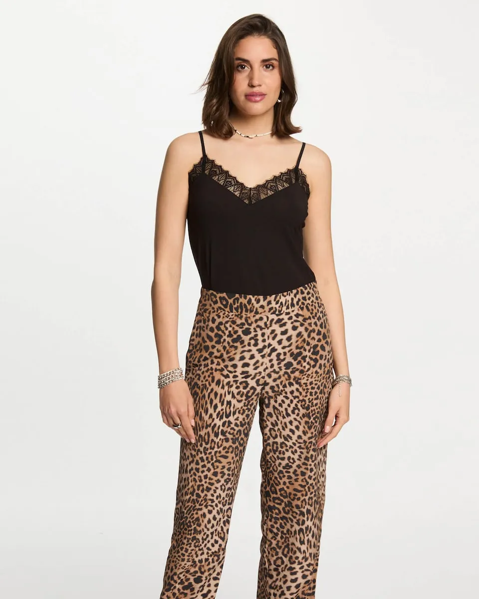 Женский топ на тонких бретелях Morgan, черный
Женский топ на тонких бретелях Morgan, черный