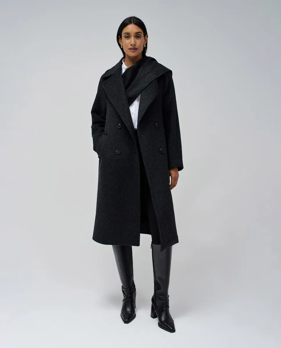 Женское суконное пальто со съемным шарфом Salsa Jeans, темно-серый
Женское суконное пальто со съемным шарфом Salsa Jeans, темно-серый