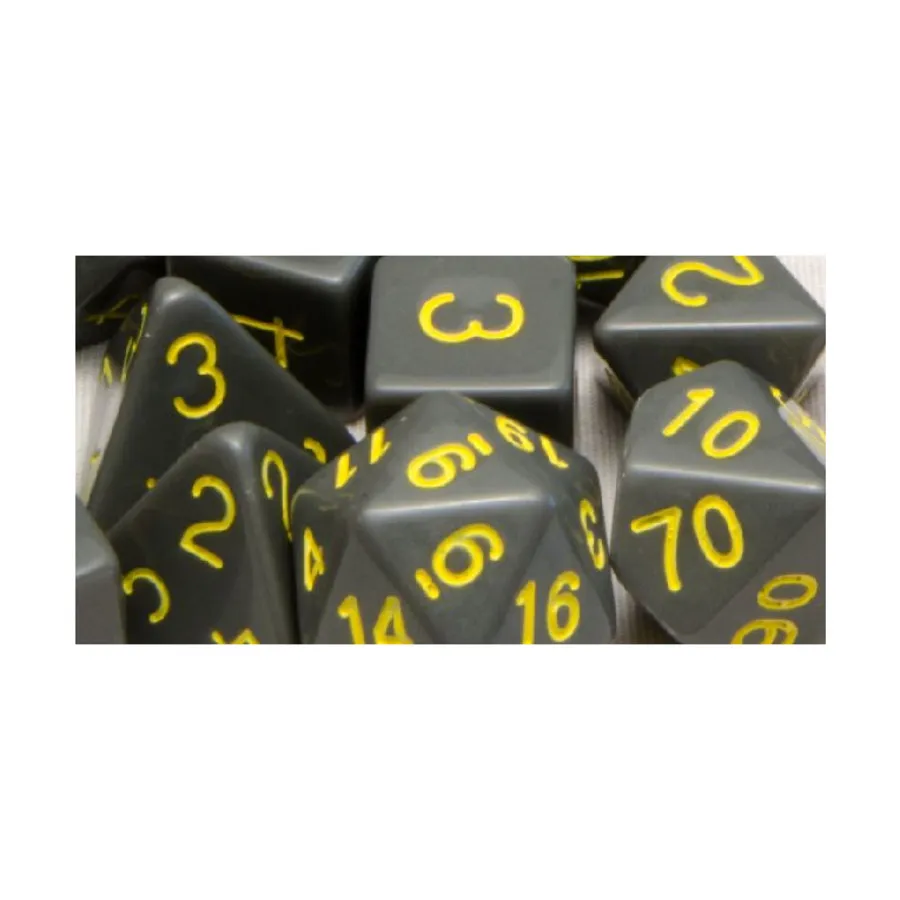 Набор Poly — непрозрачный темно-серый с золотом (7), Game Dice - Opaque (Role 4 Initiative)
Набор Poly — непрозрачный темно-серый с золотом (7), Game Dice - Opaque (Role 4 Initiative)