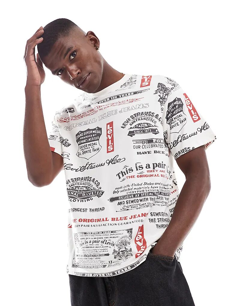 Футболка свободного кроя Levi's Vintage с принтом 501 по всей поверхности, бежевого цвета
Футболка свободного кроя Levi's Vintage с принтом 501 по всей поверхности, бежевого цвета