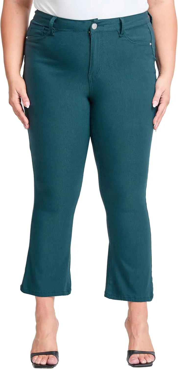 YMI Women's Plus Hyperstretch Cropped Kick Flare Pants
YMI Women's Plus Hyperstretch Cropped Kick Flare Pants