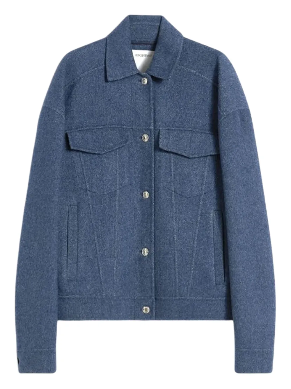 Шерстяной жакет с клапанами на карманах и металлическими пуговицами Sportmax, синий
Шерстяной жакет с клапанами на карманах и металлическими пуговицами Sportmax, синий