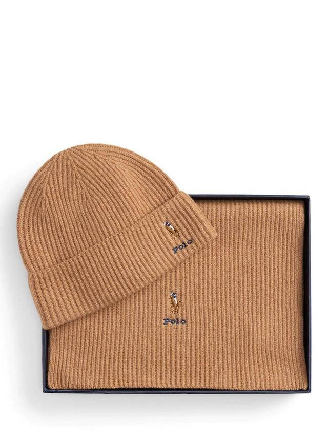 Подарочный набор из поло риб и чистой шерсти: шапка и шарф Ralph Lauren, Camel
Подарочный набор из поло риб и чистой шерсти: шапка и шарф Ralph Lauren, Camel