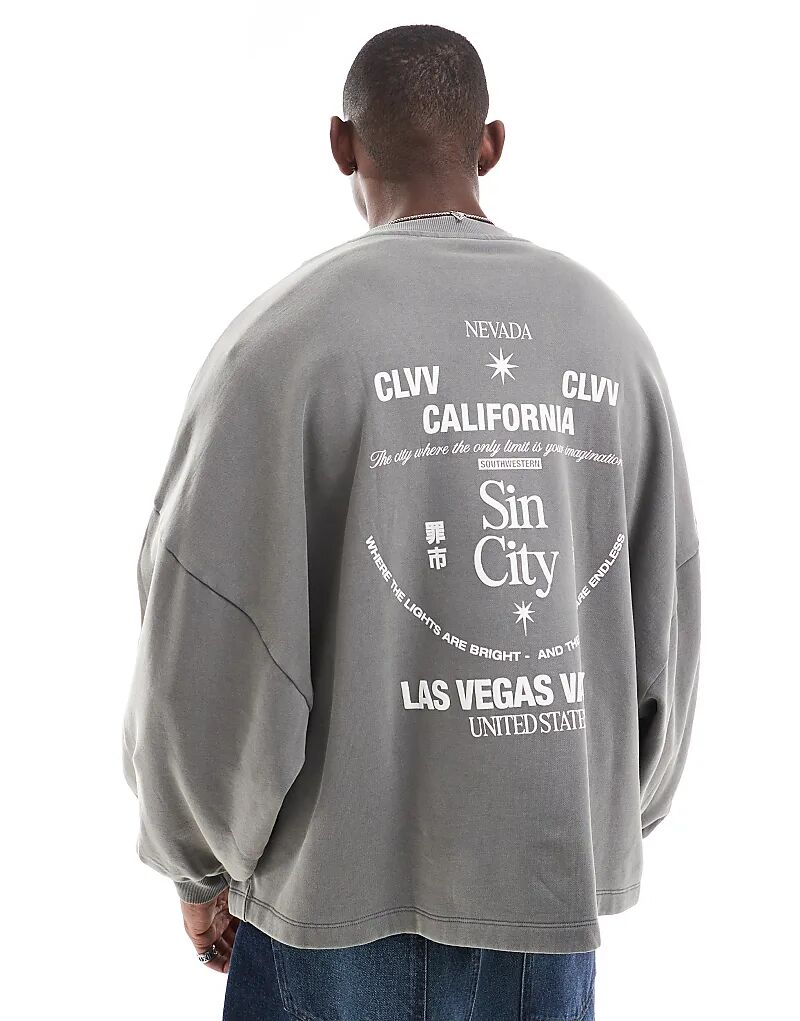 Толстовка экстремально большого размера с фиксированным подолом и принтом на спине в угольном цвете ASOS DESIGN
Толстовка экстремально большого размера с фиксированным подолом и принтом на спине в угольном цвете ASOS DESIGN