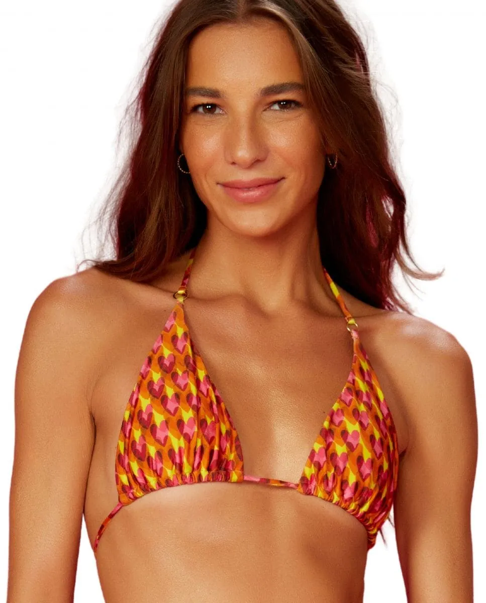 Верх бикини с треугольными чашечками и принтом Blueman, оранжевый
Верх бикини с треугольными чашечками и принтом Blueman, оранжевый