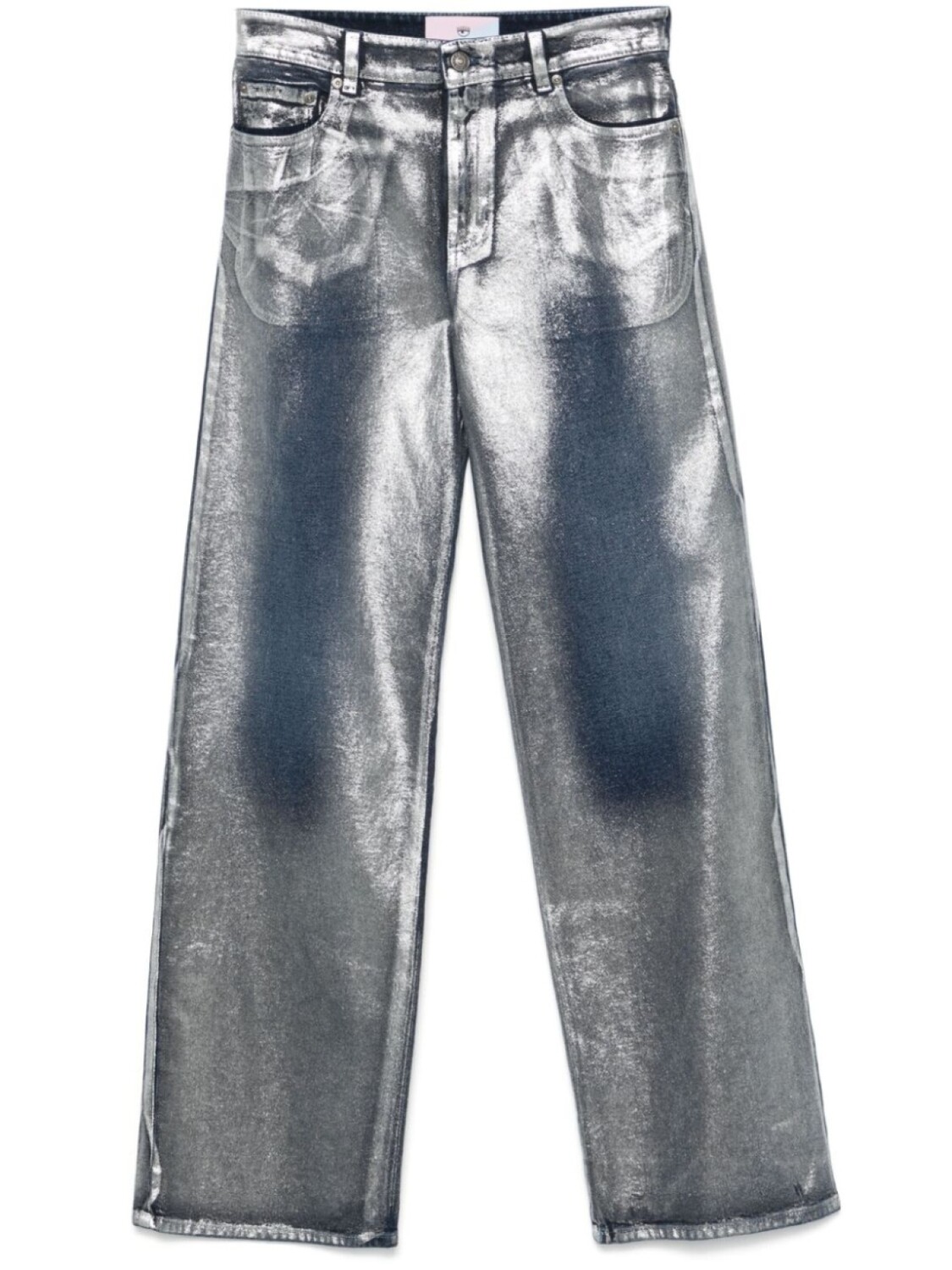 Chiara Ferragni джинсы с эффектом металлик, синий
Chiara Ferragni джинсы с эффектом металлик, синий