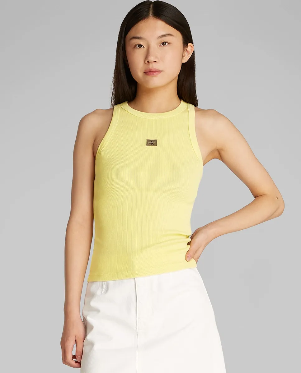 Женская ребристая футболка без рукавов Calvin Klein Jeans, жёлтый
Женская ребристая футболка без рукавов Calvin Klein Jeans, жёлтый