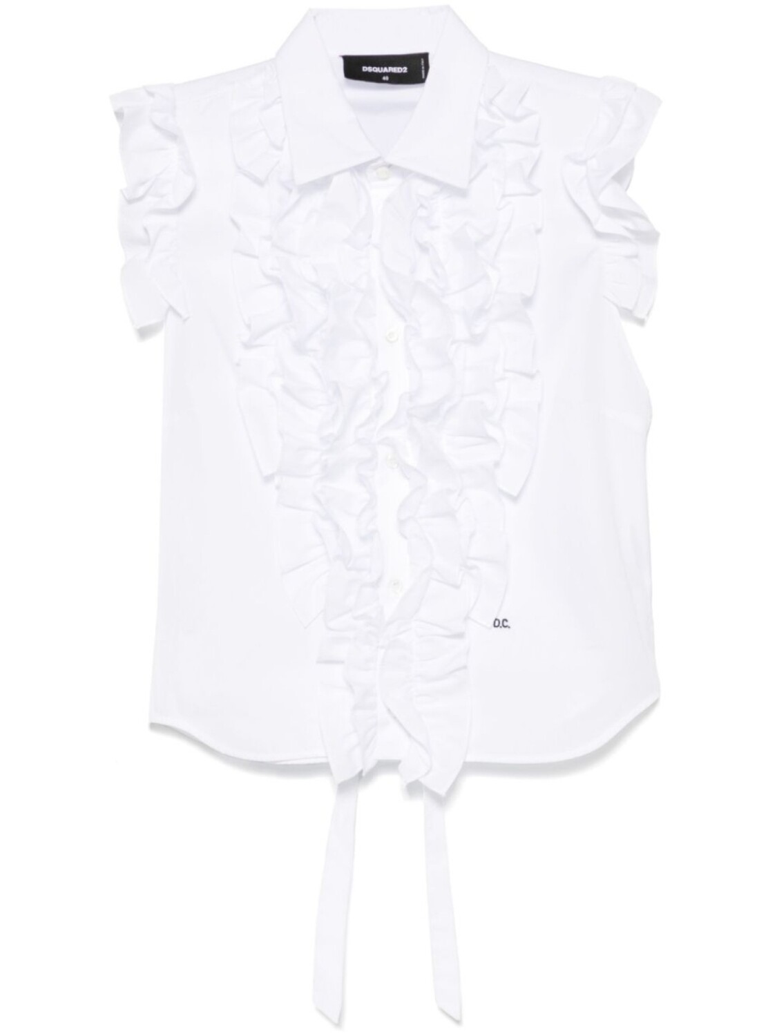 DSQUARED2 блузка с оборками, белый
DSQUARED2 блузка с оборками, белый