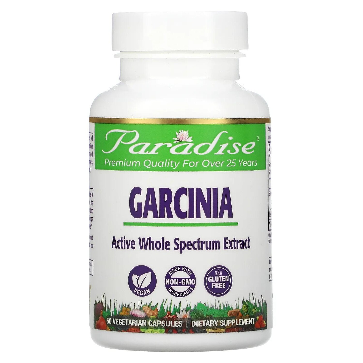 Paradise Herbs Garcinia Cambogia 60 Vegetarian Capsules
Paradise Herbs Garcinia Cambogia 60 Vegetarian Capsules