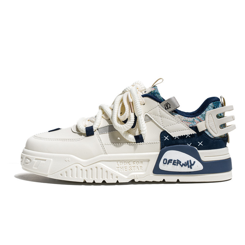 TAFN Низкие мужские кроссовки для скейтбординга бежево-синего цвета
TAFN Низкие мужские кроссовки для скейтбординга бежево-синего цвета