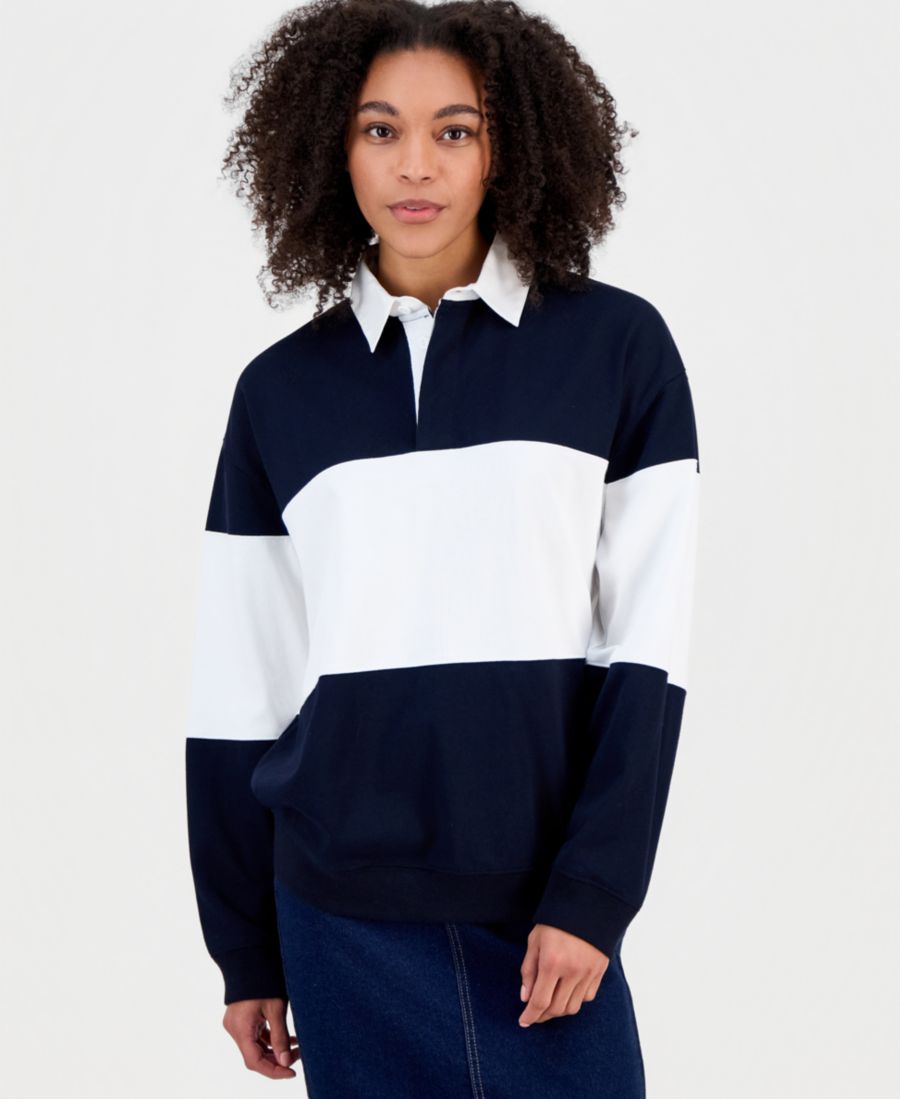 Женская рубашка-поло для регби, эксклюзивно от Macy's Bar III, Navy
Женская рубашка-поло для регби, эксклюзивно от Macy's Bar III, Navy