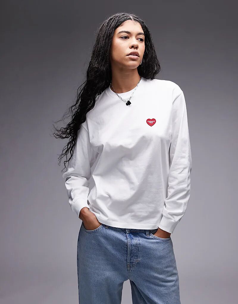 Лонгслив Carhartt WIP с длинным рукавом и нашивкой в виде сердца белого цвета
Лонгслив Carhartt WIP с длинным рукавом и нашивкой в виде сердца белого цвета