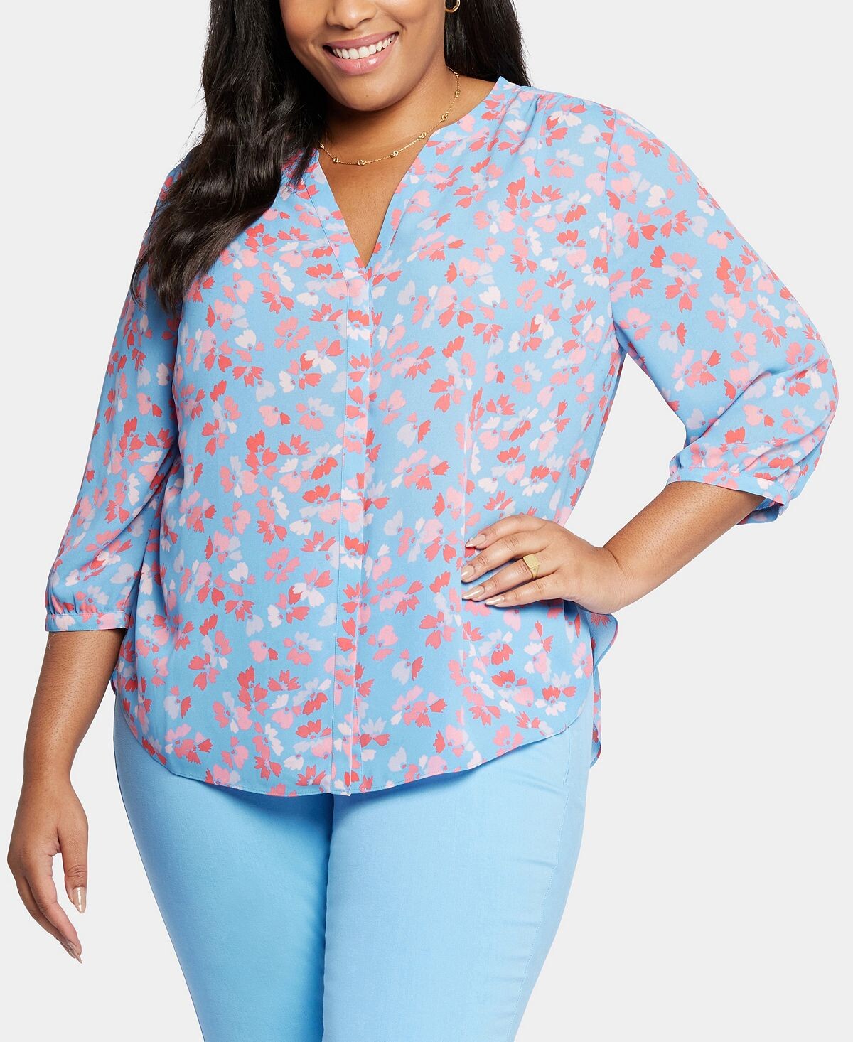 Блузка больших размеров с защипами NYDJ
Блузка больших размеров с защипами NYDJ