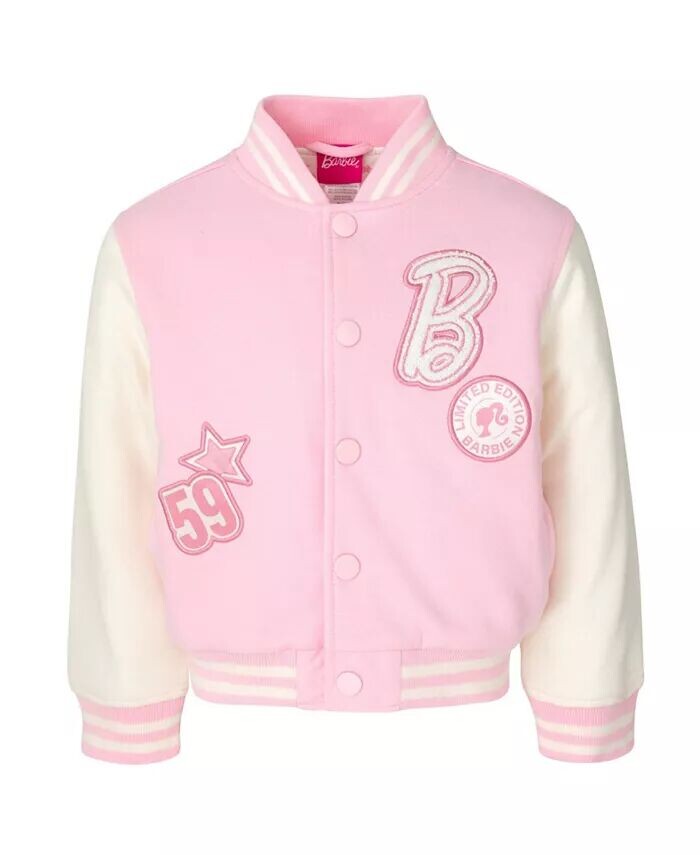 Университетский бомбер из французской махровой ткани для девочек для малышей, Ребенок Barbie, розовый
Университетский бомбер из французской махровой ткани для девочек для малышей, Ребенок Barbie, розовый