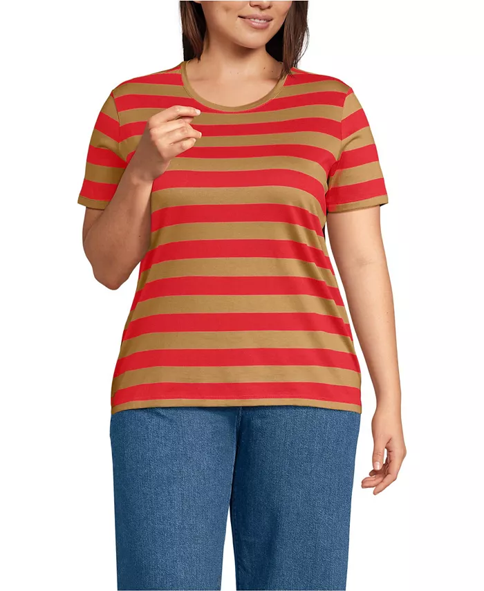 Футболка большого размера с круглым вырезом из хлопка Supima, свободная Lands' End, коричневый
Футболка большого размера с круглым вырезом из хлопка Supima, свободная Lands' End, коричневый