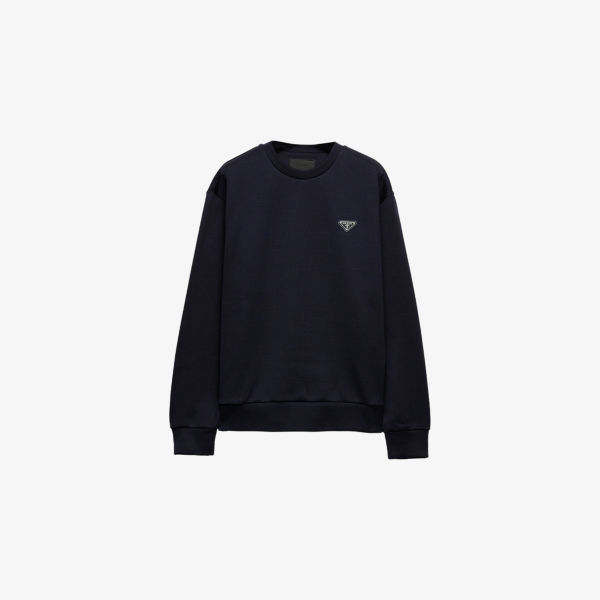 Свитшот Prada из хлопка с логотипом, синий
Свитшот Prada из хлопка с логотипом, синий
