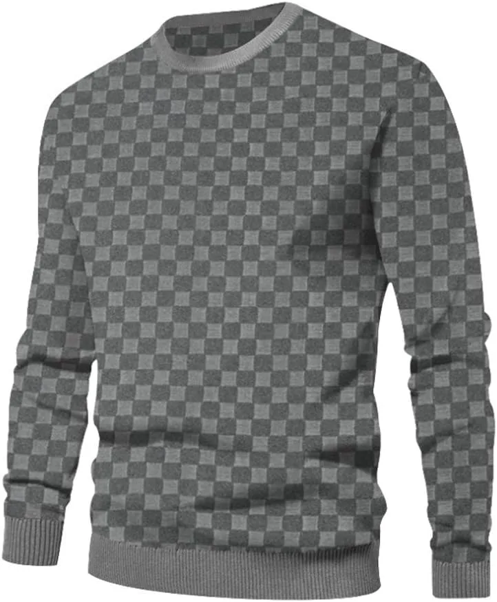 Мужской свитер-пуловер с клетчатым узором в черно-бело-серых тонах и цвета хаки, легкий и дышащий ALYVIUM
Мужской свитер-пуловер с клетчатым узором в черно-бело-серых тонах и цвета хаки, легкий и дышащий ALYVIUM