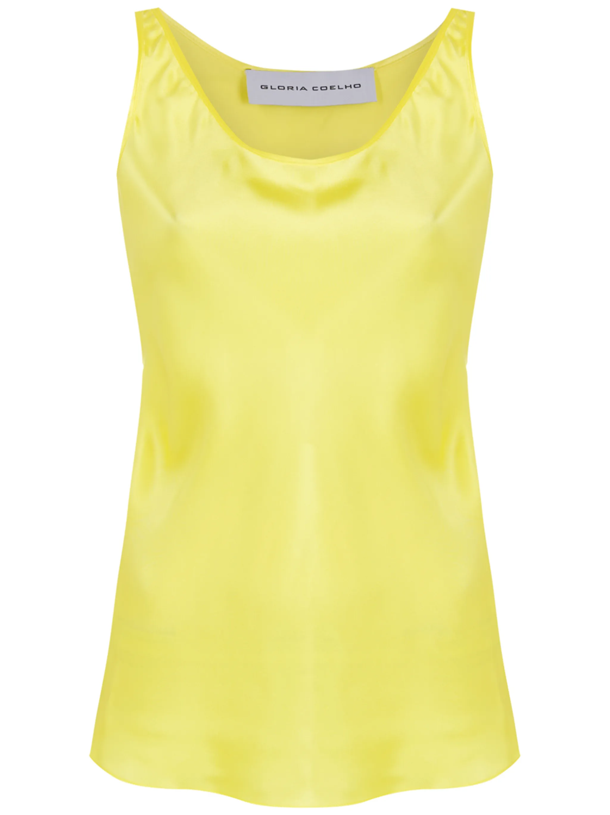 Шелковый топ с U-образным вырезом Gloria Coelho, желтый
Шелковый топ с U-образным вырезом Gloria Coelho, желтый