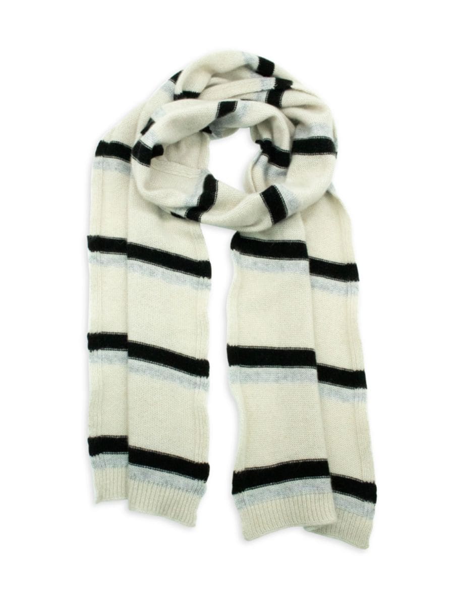 Полосатый кашемировый шарф Portolano, слоновая кость
Полосатый кашемировый шарф Portolano, слоновая кость