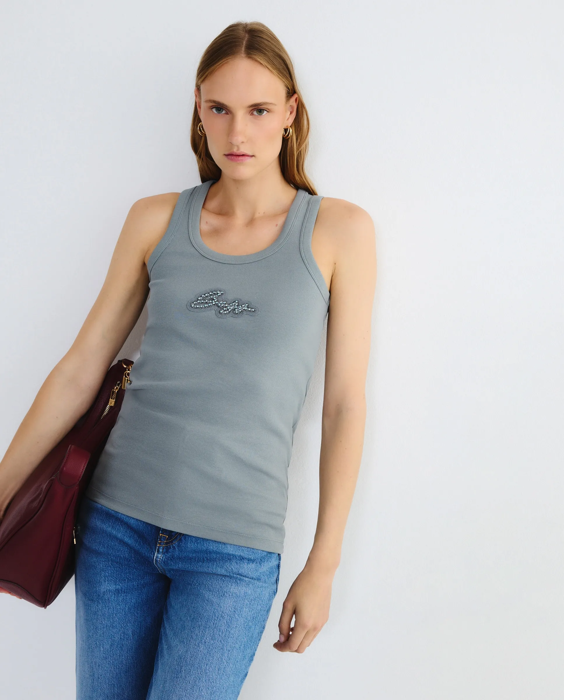 Футболка с круглым вырезом без рукавов Boss Orange, серый
Футболка с круглым вырезом без рукавов Boss Orange, серый